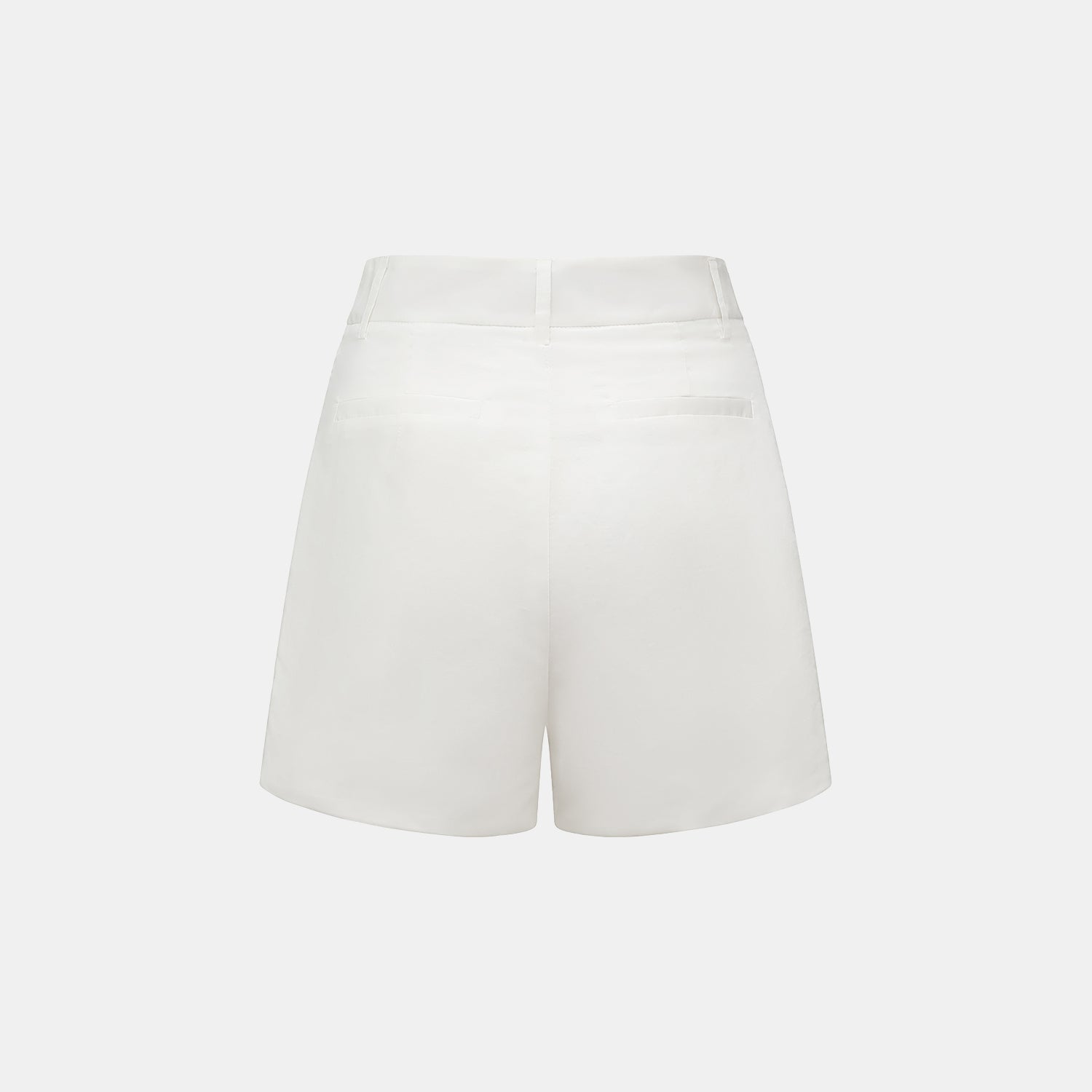 “知性時刻” 天絲緞面雪紡短褲—簡白