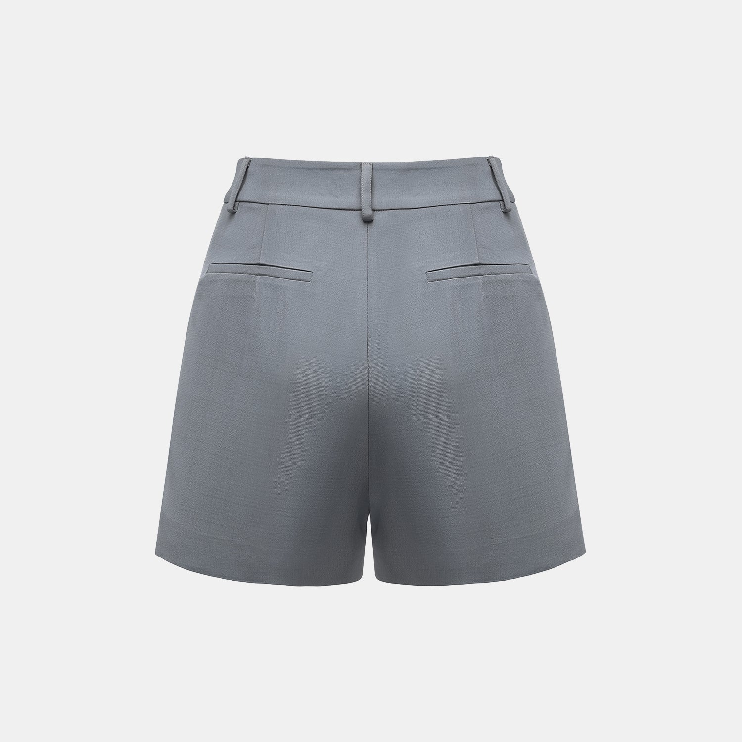 "Speak Sleek" 奢華輕薄麻感肌理醋酸短褲—Cloud