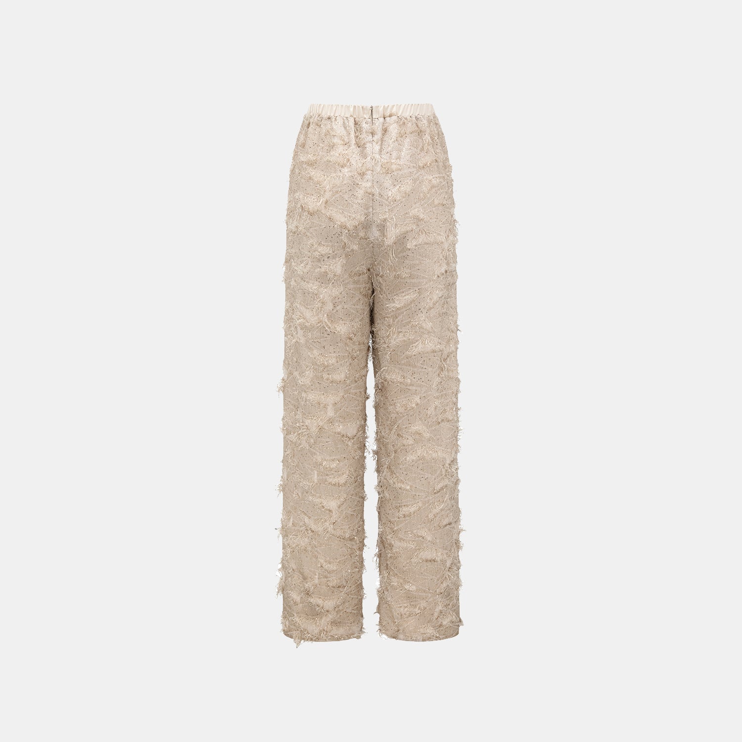 "Imperial Garden Teatime"義大利羽繡流蘇工藝輕國風闊腿長褲—暮羽