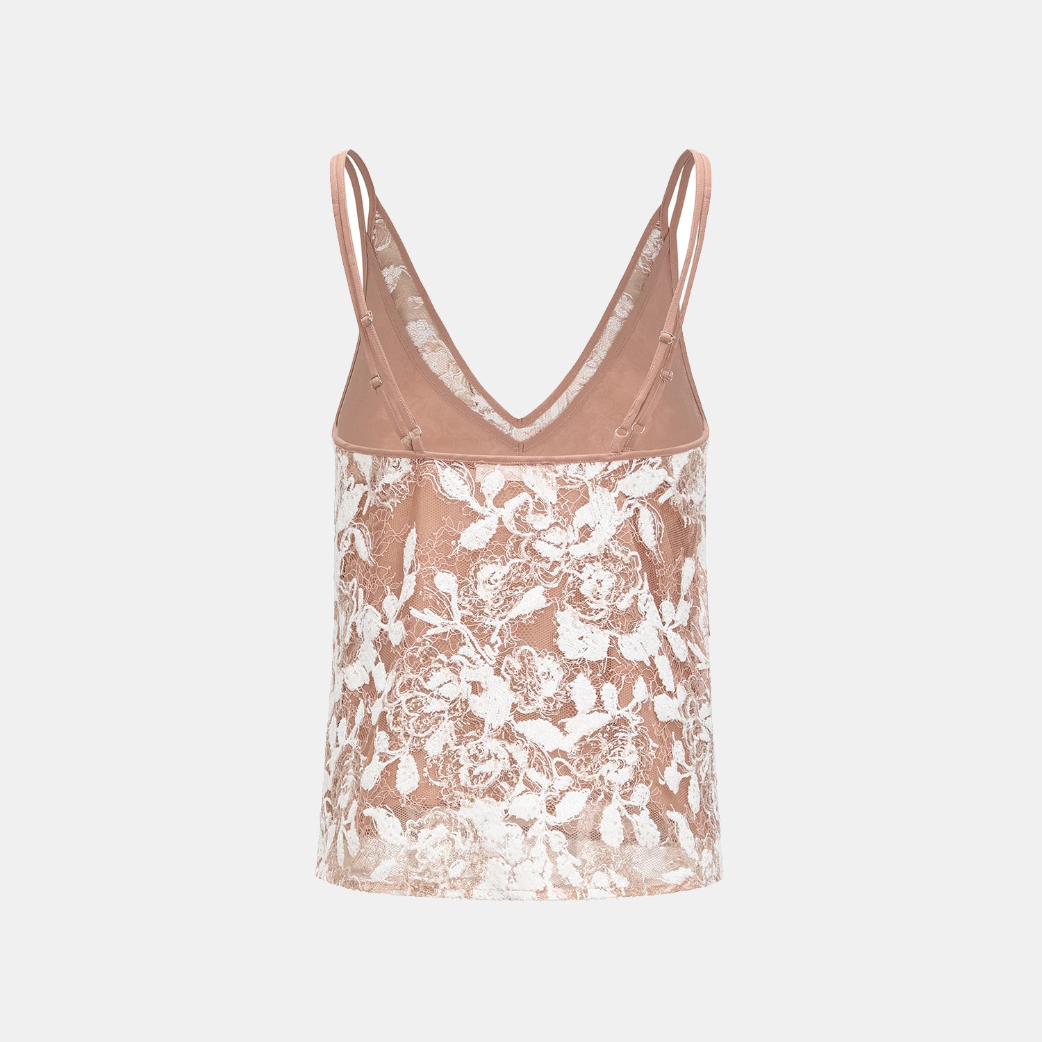 “Welcome to my party.” 絨花刺繡工藝細肩帶背心—Champagne