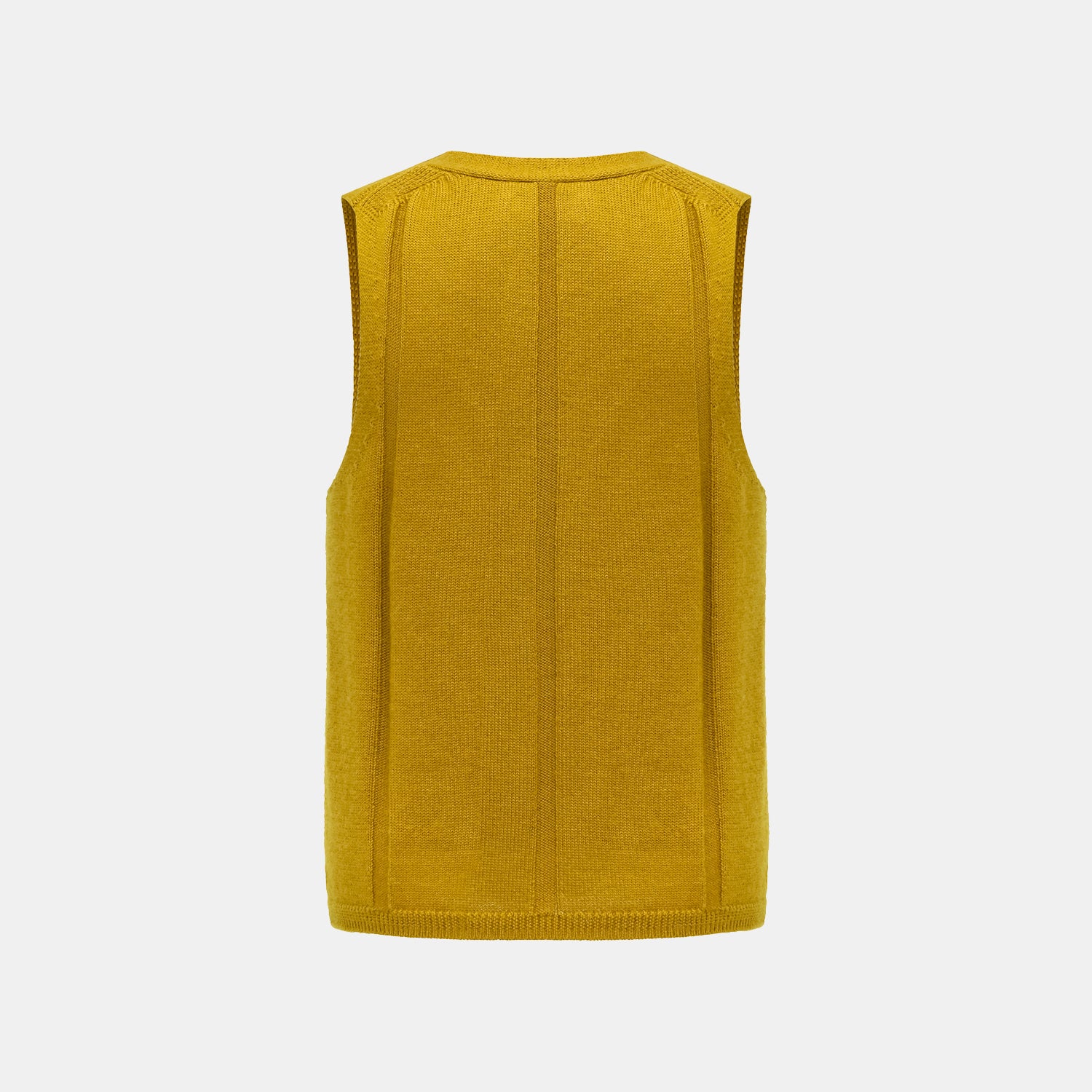 “Autumn Diary” 100%Cashmere V領背心—Mustard