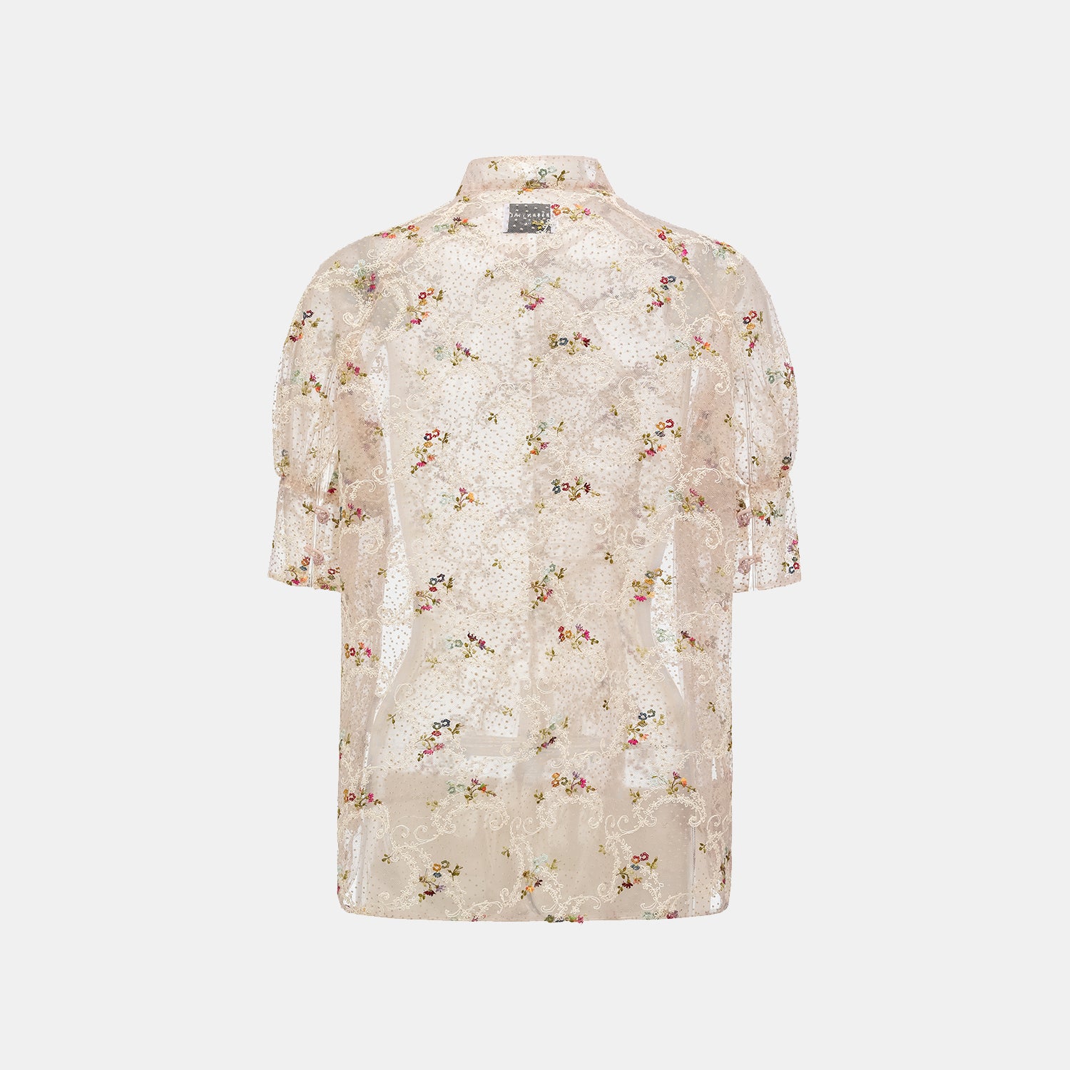 "春裳雅集"法國立體刺繡輕國風蕾絲上衣—Solstice Bloomflare夏夢煙花