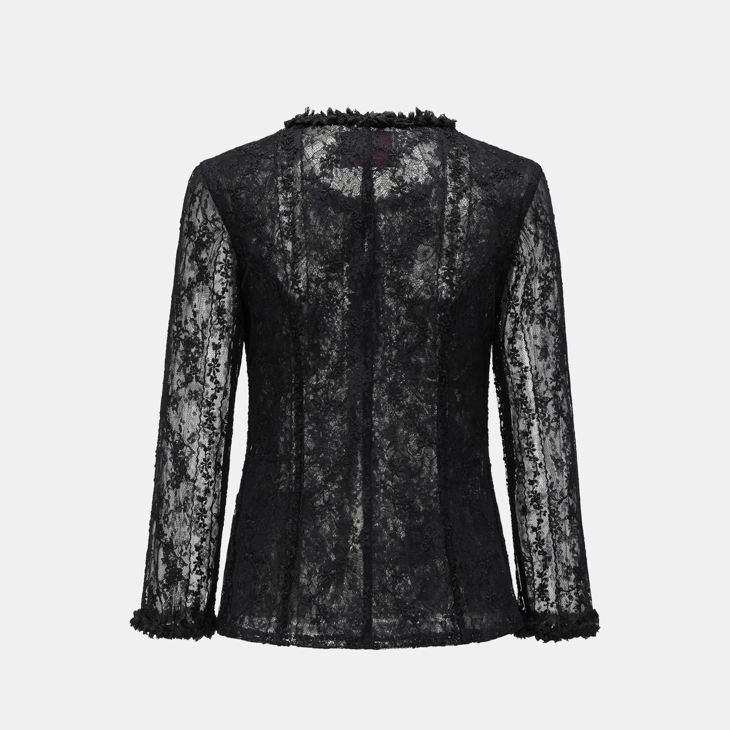 "Quiet Mastery."法國頂級奢華蕾絲開衫—Nocturne 羽黛夜咏