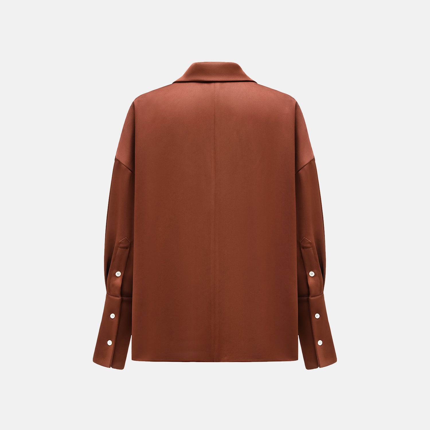 "Easy-go Chic" Heavy Acetate Smock—Honey Brown 