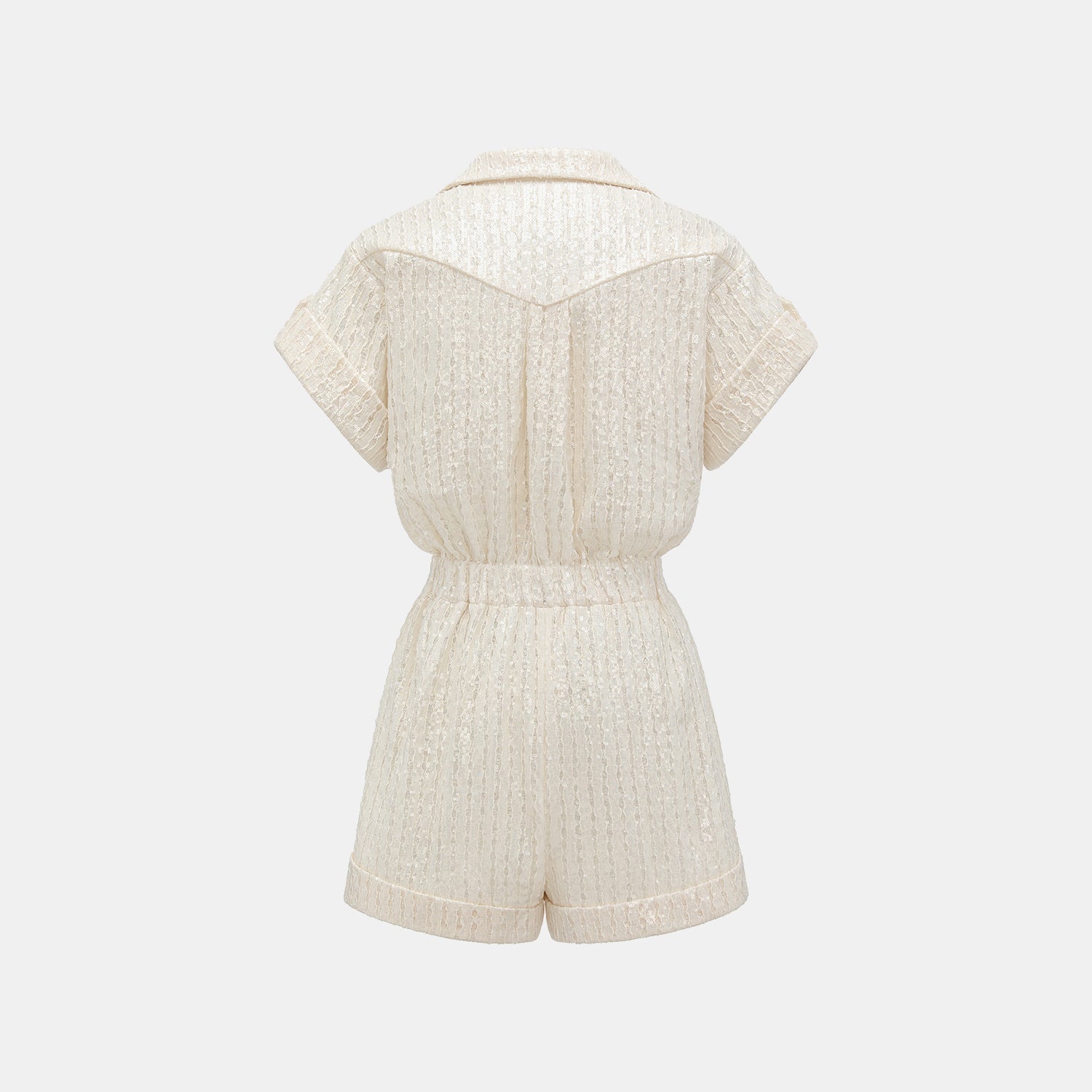 "Weekend at Monaco." 鏤花工藝亮片蕾絲連身褲—Moonlit Luster 盧卡月光