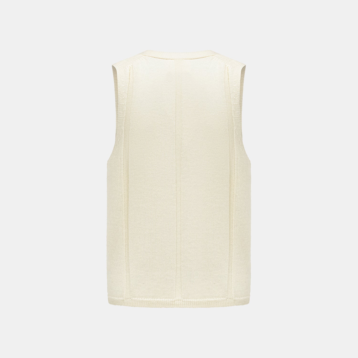 “Autumn Diary” 100%Cashmere V領背心—Milk