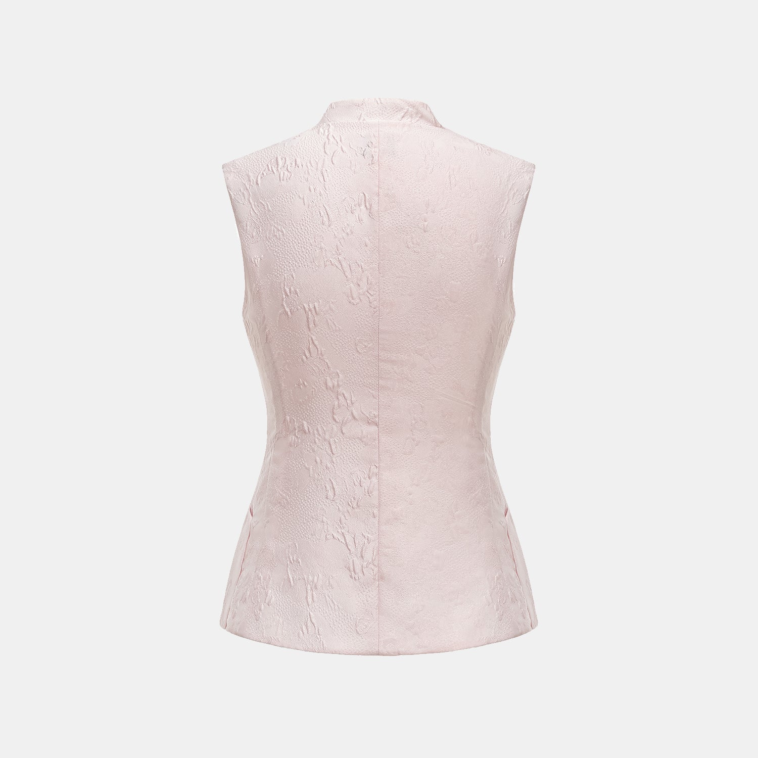 “茶宴” 碎銀工藝提花輕國風馬甲背心—粉露芙蓉