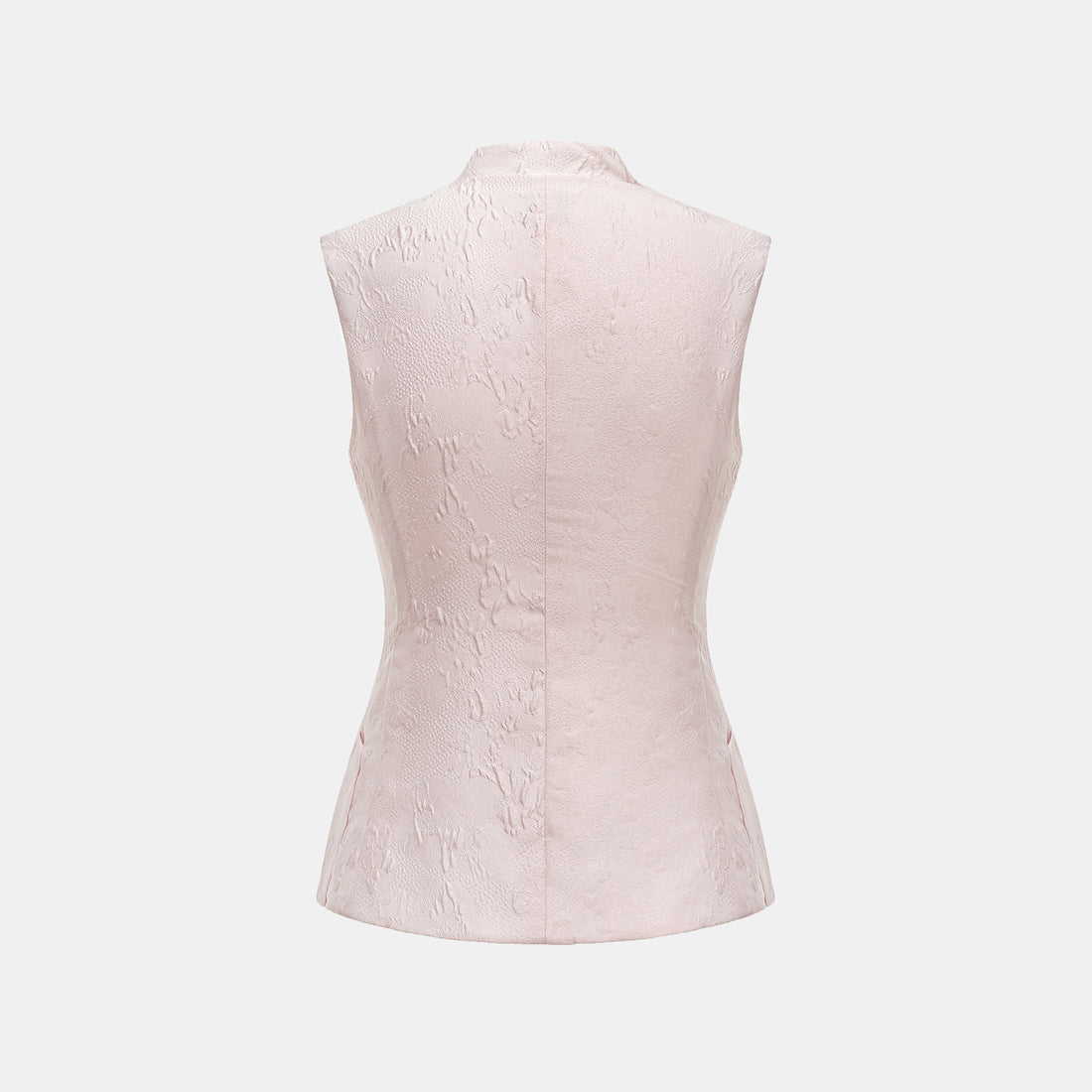 “茶宴” 碎銀工藝提花輕國風馬甲背心—粉露芙蓉