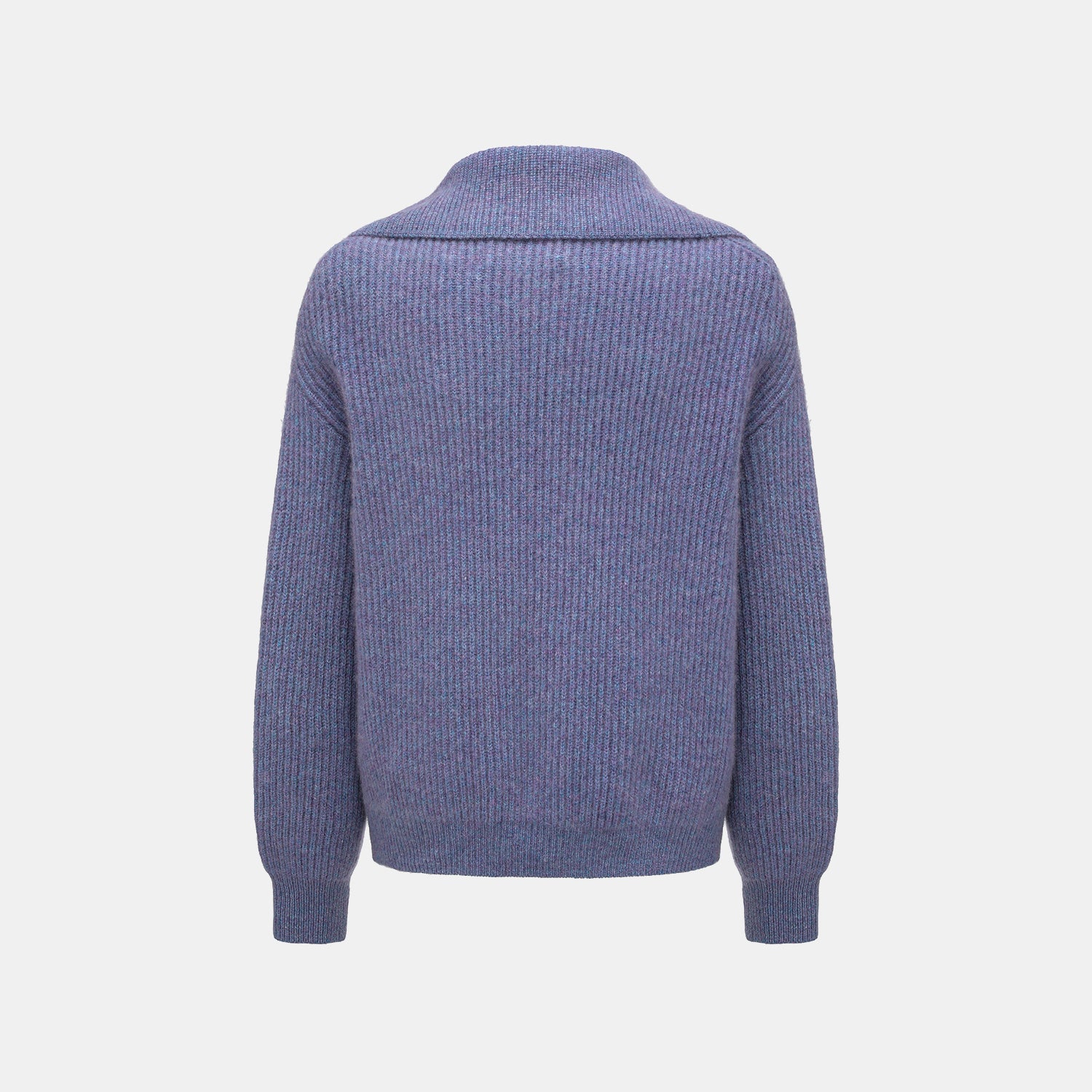 "Winter Diary" 100% Cashmere 粗針大翻領上衣（Yarn by Loro Piana)—Midnight Iris鳶尾暮藍