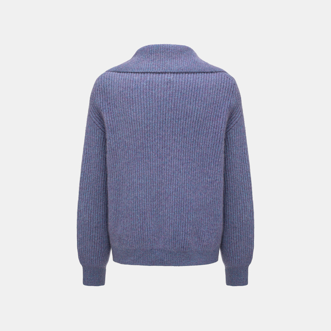 "Winter Diary" 100% Cashmere 粗針大翻領上衣（Yarn by Loro Piana)—Midnight Iris鳶尾暮藍