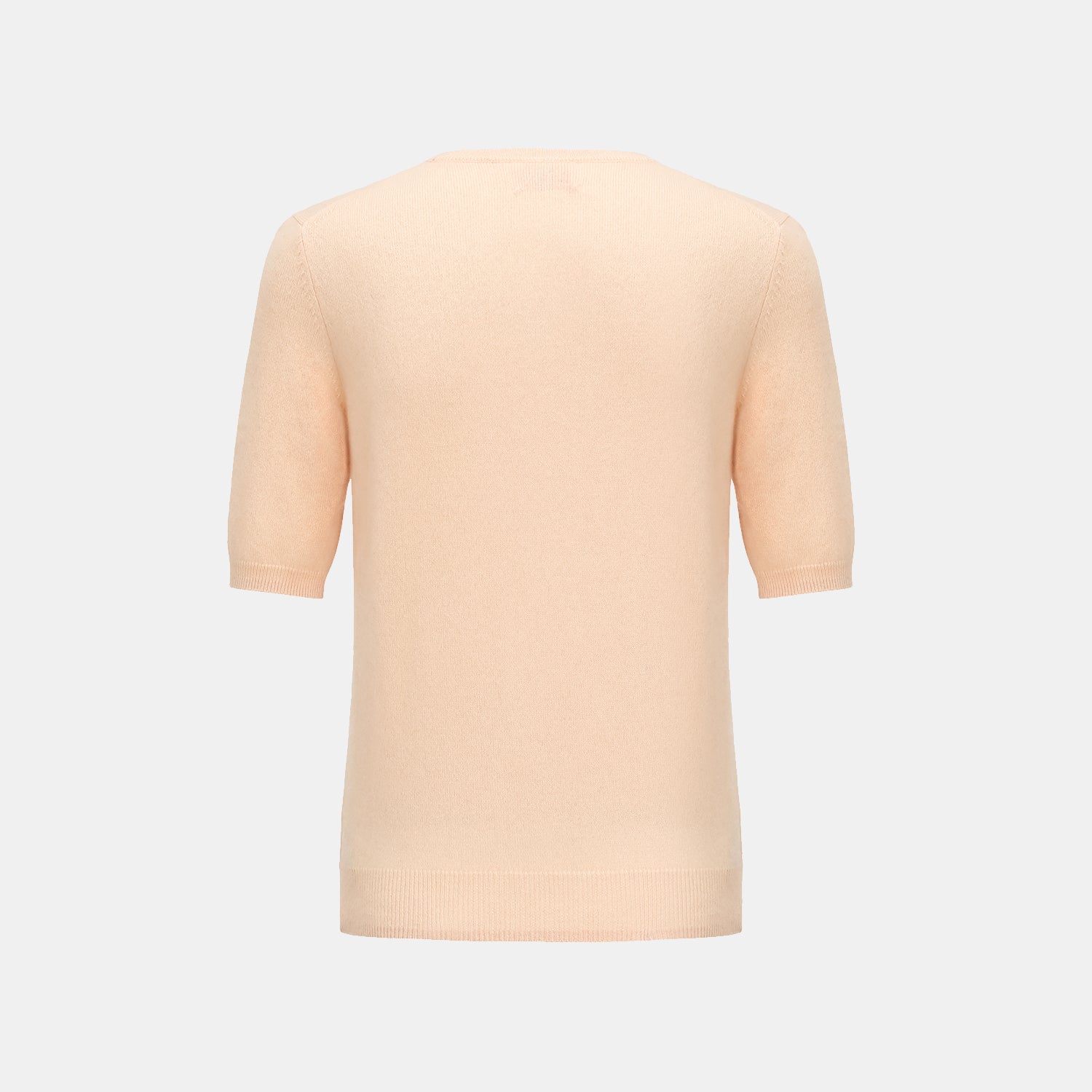 “Cash-In Collection 財“ 100% Baby Cashmere 五分袖V領上衣（Yarn by Loro Piana）— Nude