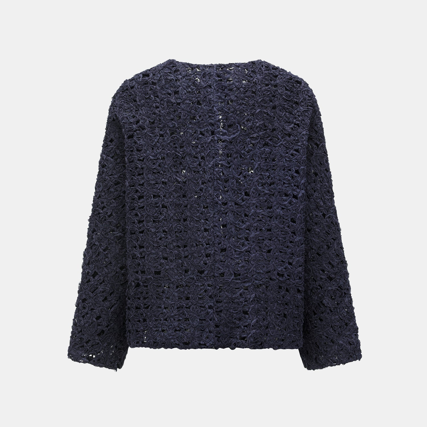 “Sloane Ave."繞畫織藝鏤花蕾絲外套—Indigo Ballad布爾藍調