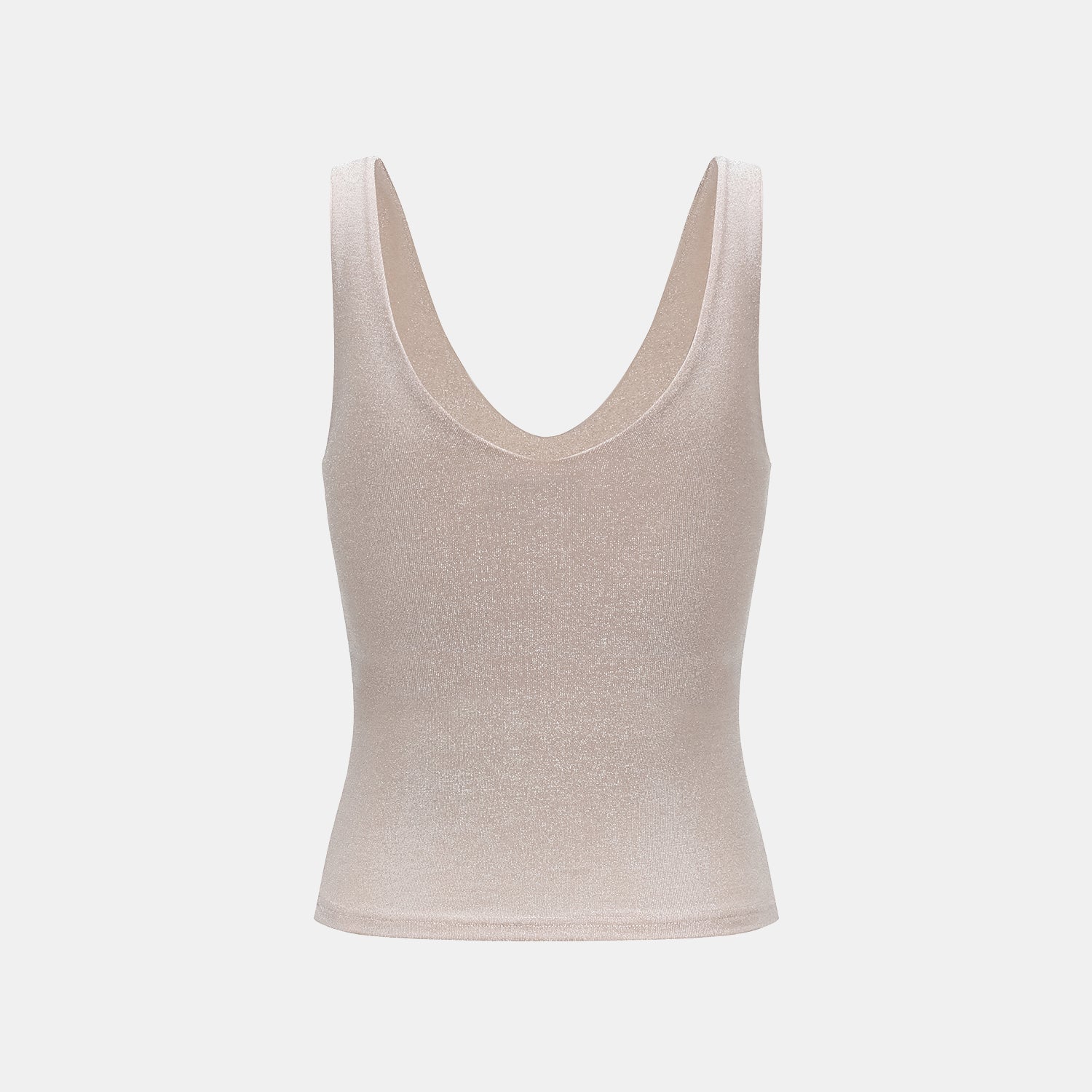 “Easy-go Chic” 銀織工藝彈性合身V領背心—Pink