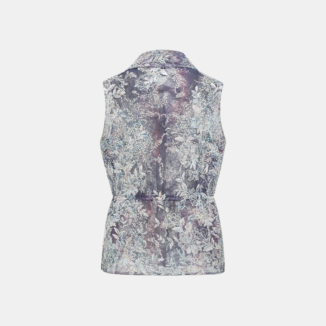 "Imperial Garden Teatime"緞染繡霞奢華珠繡蕾絲狩獵收腰輕國風馬甲背心—Nocturne Bloom凝夜浮香