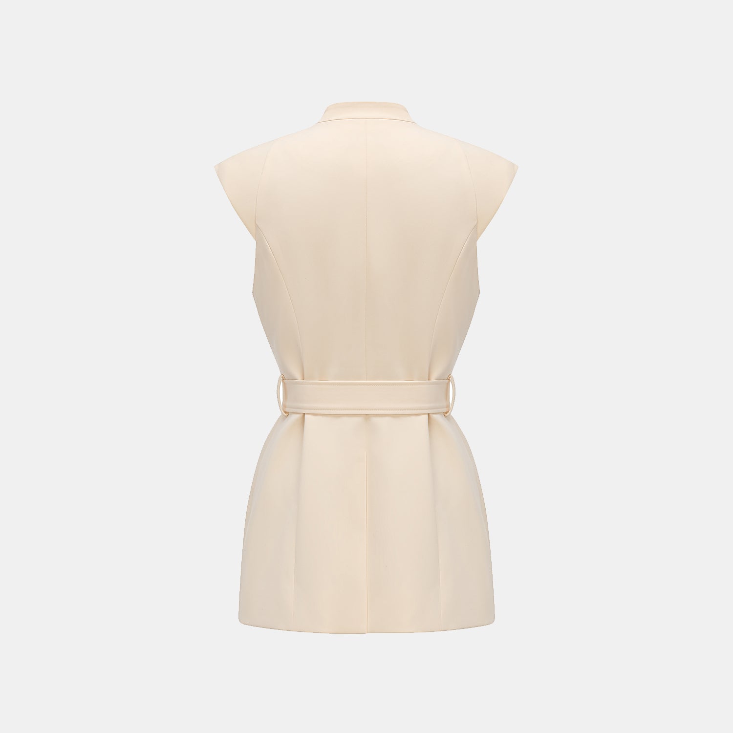 "Weekend at Monaco." 義大利肌理面料狩獵馬甲背心—Beige