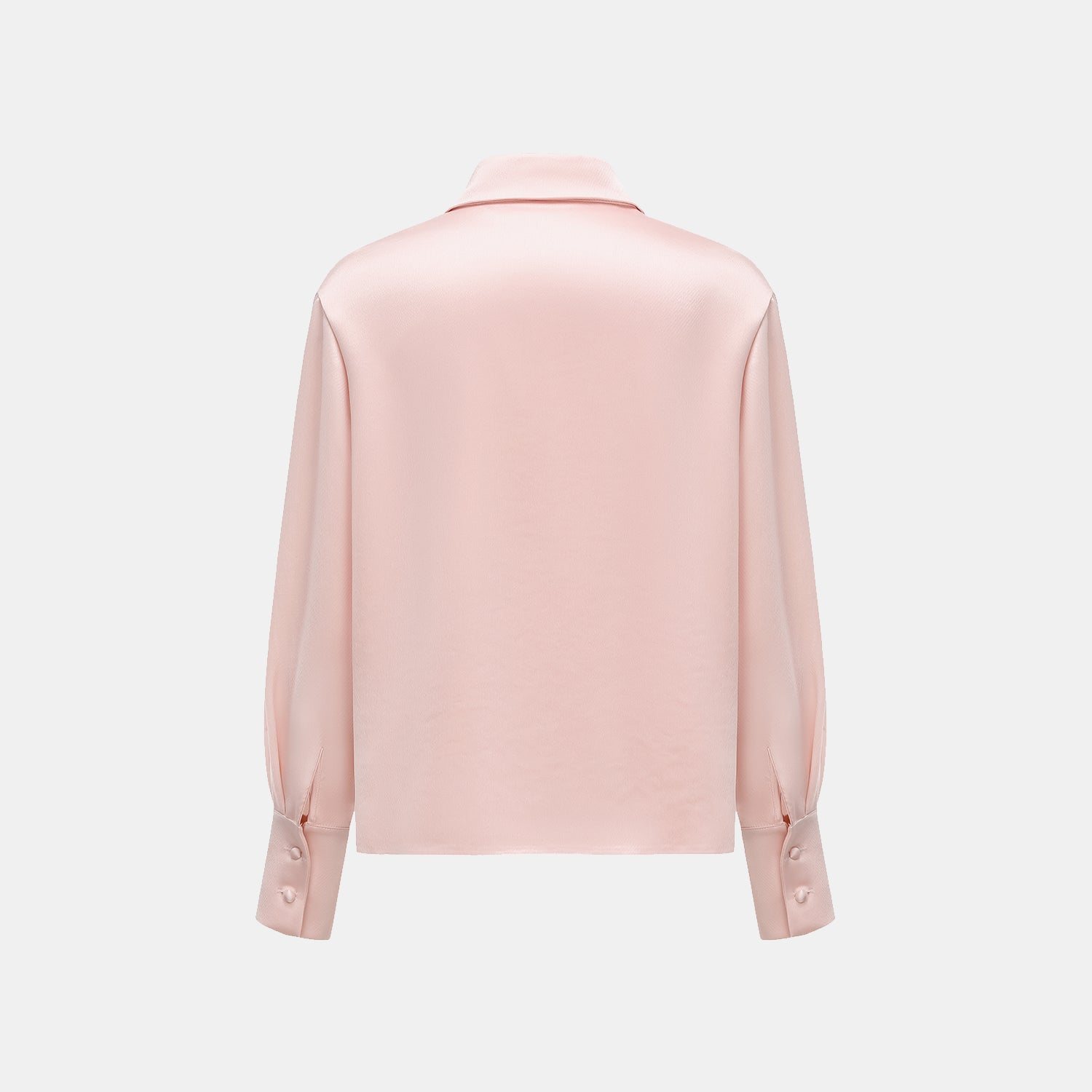 “春意” 晶鱗肌理醋酸輕中式襯衫—櫻花粉