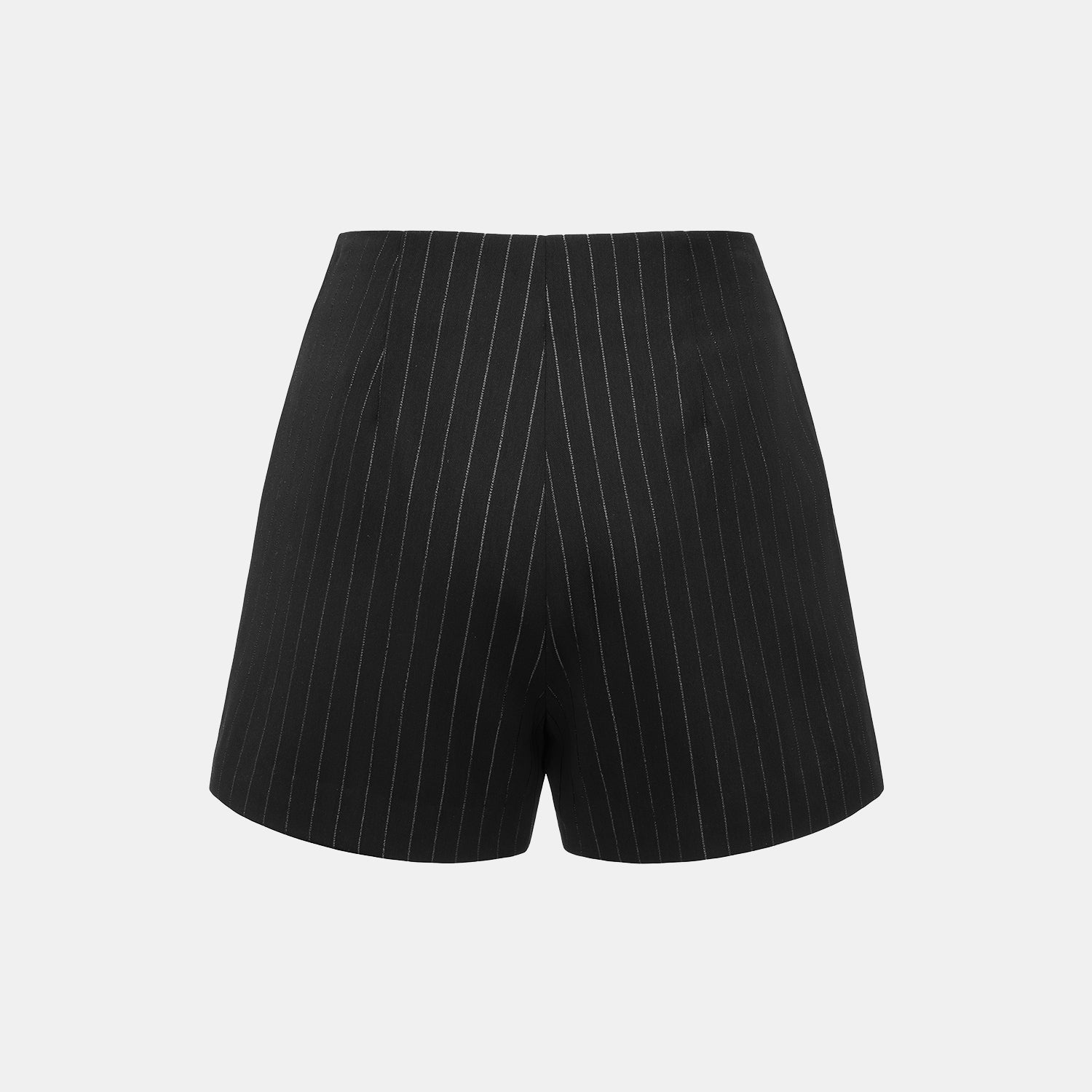 "Speak Sleek." 銀織工藝直條西裝短褲—Shadow Rhythm沉光輕序