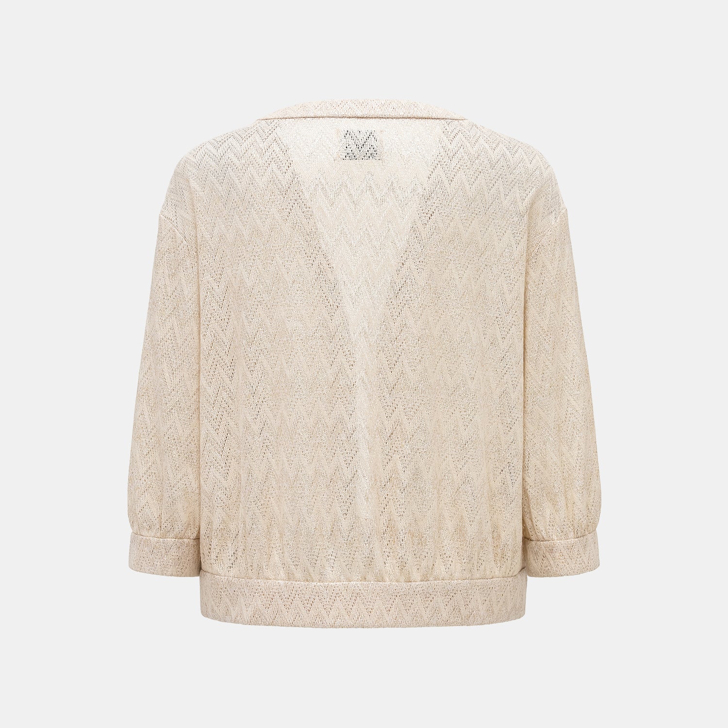 “Summer Diary” 義大利Chevron山形金縷織紋針織開衫—Isle Breeze沙嶼暖風