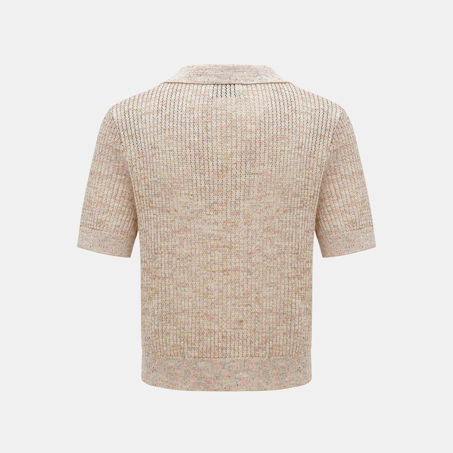 "Summer diary." 雲染鑲華鏤紋工藝針織上衣—Coral Horizon澄沐