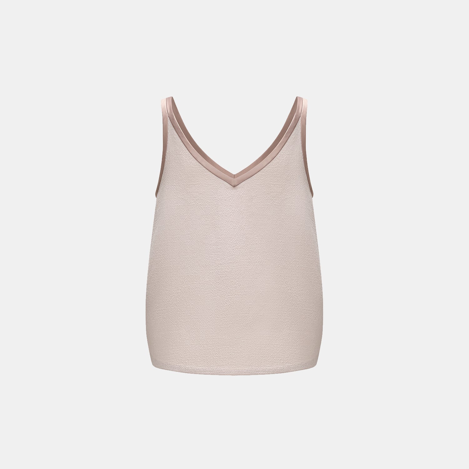 "The Top" 英國頂級雙面縐紗背心— Taupe