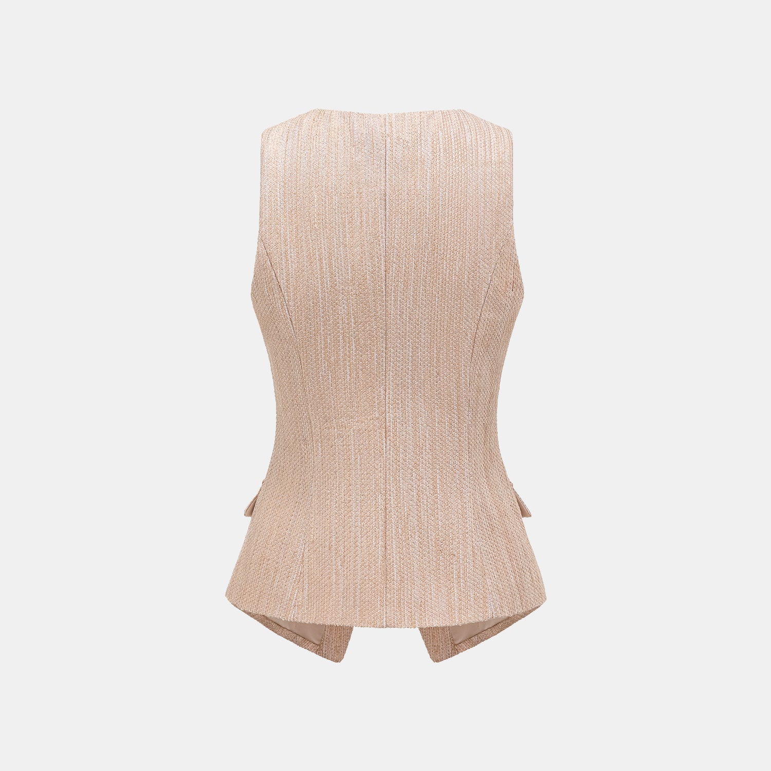"Weekend at Monaco." 西班牙輕薄花呢修身剪裁馬甲背心— Amber Gold