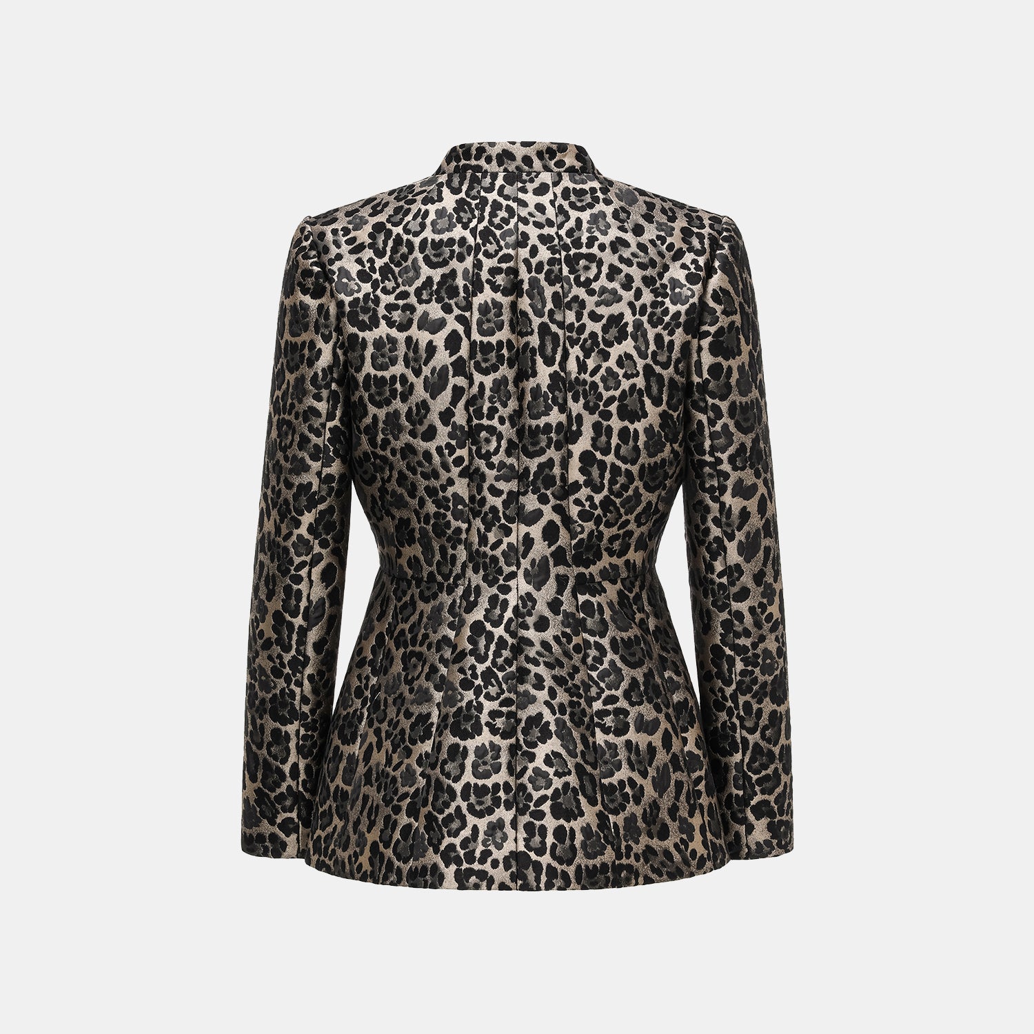 義大利羊毛提花立體剪裁新中式外套