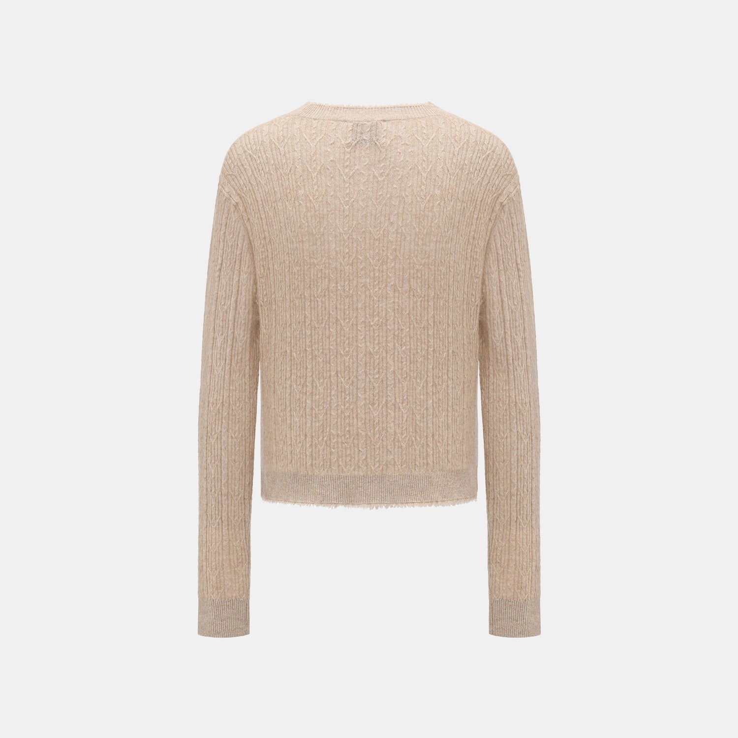 “Autumn Diary” 100% Cashmere羽絮葉脈紋銀織針織上衣—Pine Ridge松岫