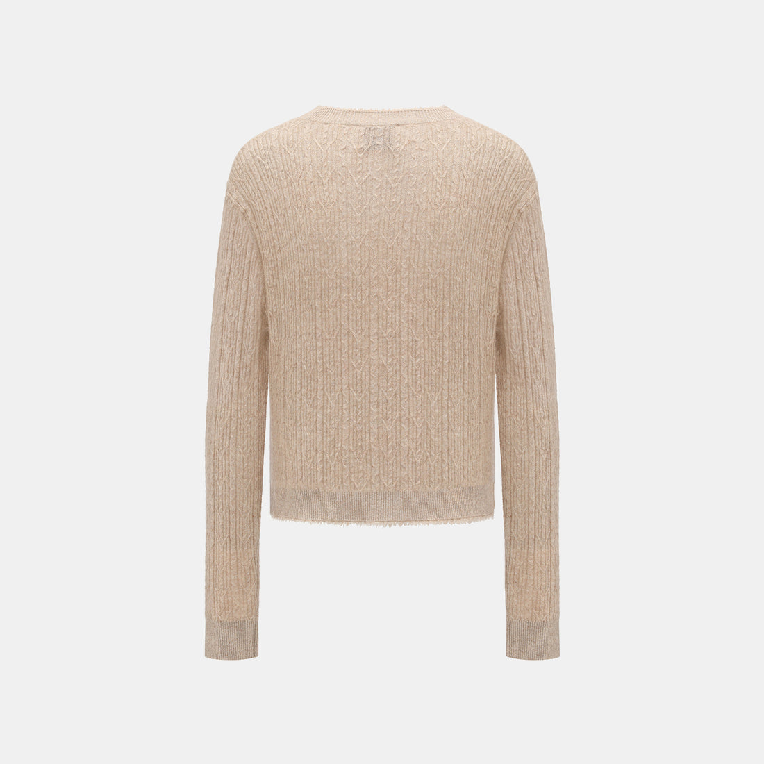 “Autumn Diary” 100% Cashmere羽絮葉脈紋銀織針織上衣—Pine Ridge松岫