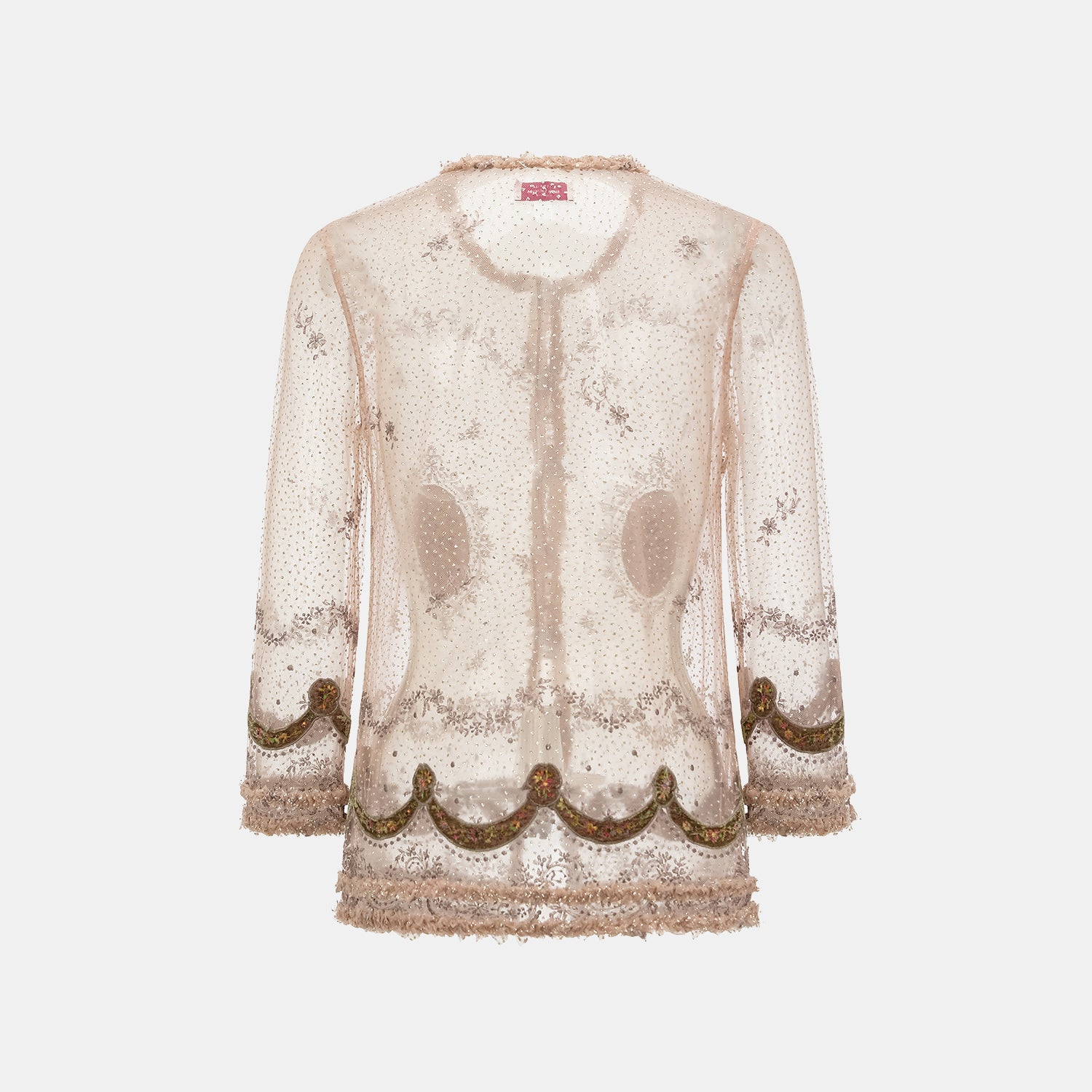 "Quiet Mastery."法國頂級絨繡工藝藏鑽織邊蕾絲開衫—Chanson Brodée香頌緹語