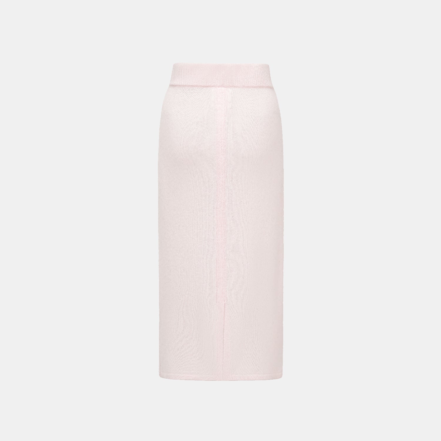 Autumn Diary Silk Cashmere Pencil Skirt—Rose Water 