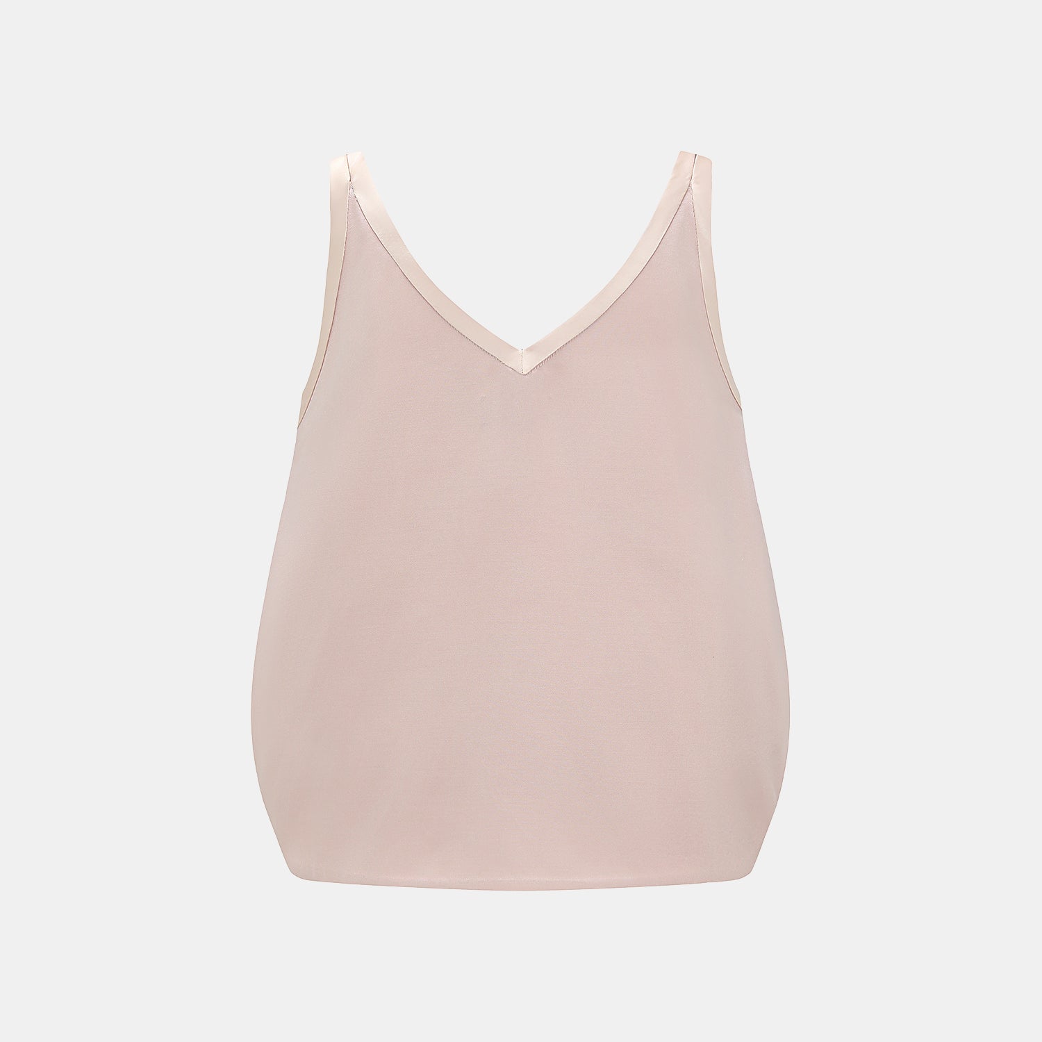 "Weekend at Monaco." 重磅緞面拼接工藝背心 — Pink