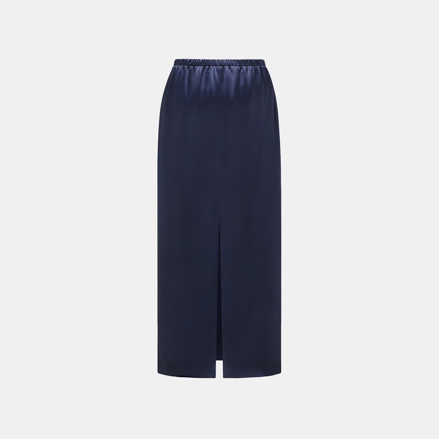 “Easy Go Chic.” 緞面醋酸休閒套裝—藍