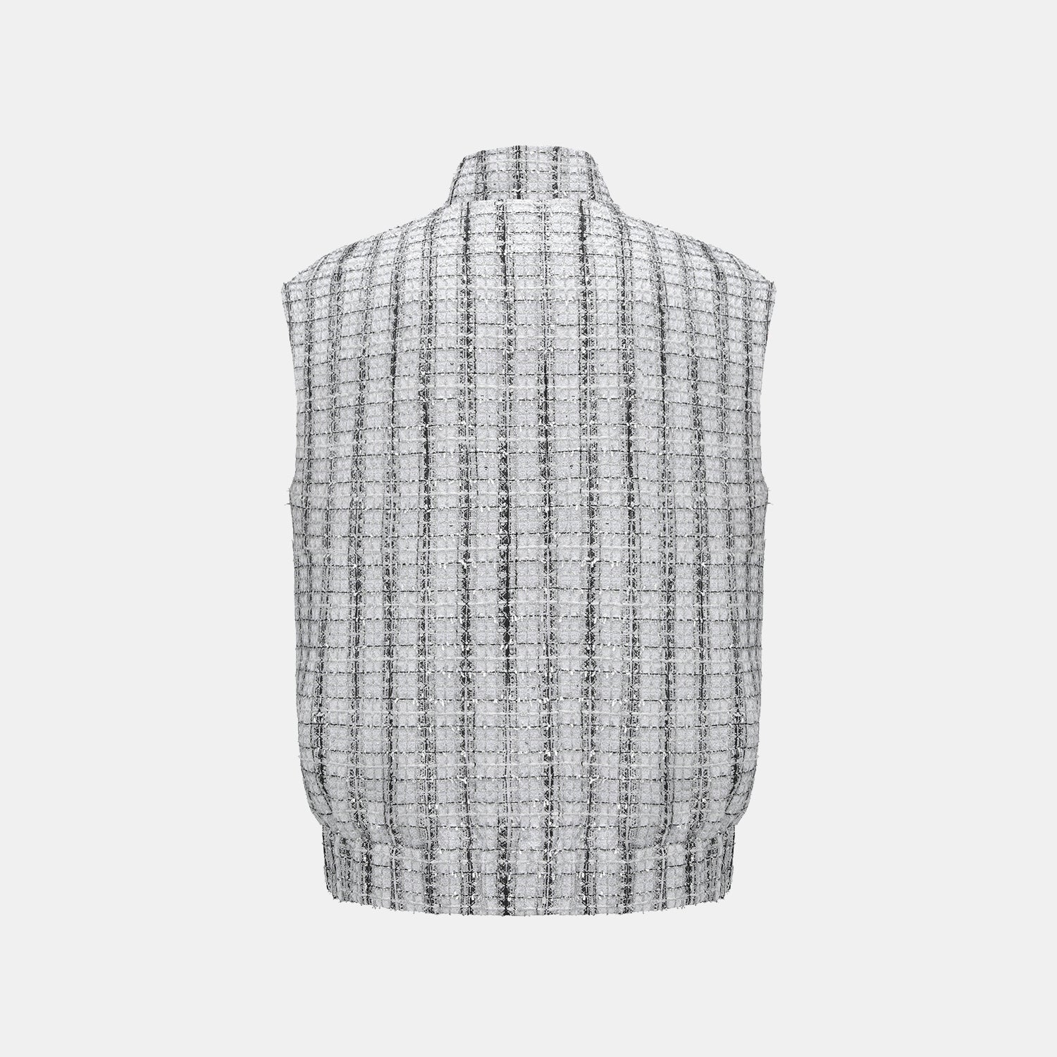 "Sloane Ave." 法國頂級銀燦工藝蕾絲花呢Oversized背心—Reflet Parisien巴黎倒影