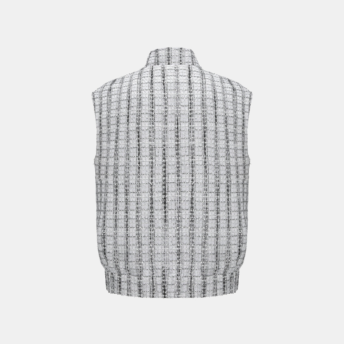 "Sloane Ave." 法國頂級銀燦工藝蕾絲花呢Oversized背心—Reflet Parisien巴黎倒影