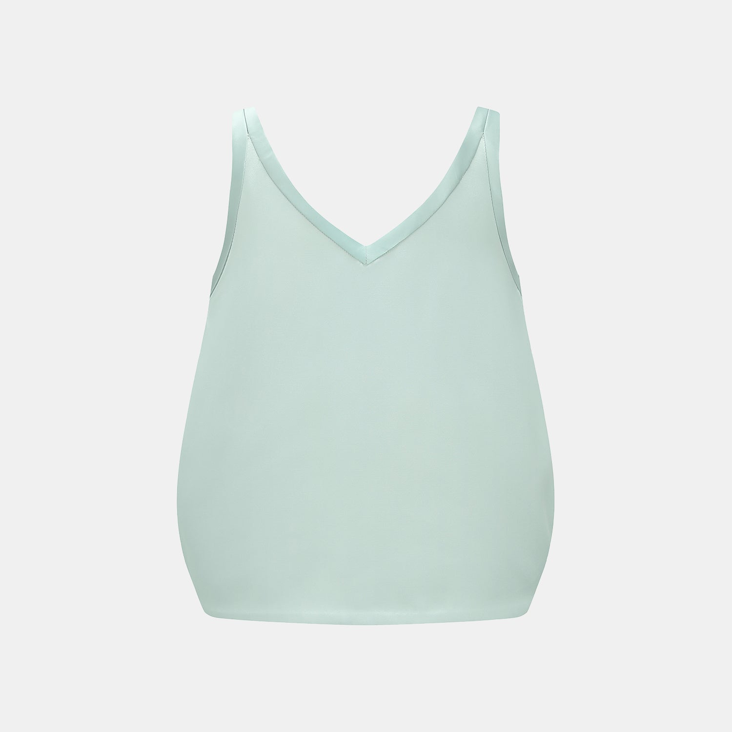 "Weekend at Monaco." 重磅緞面拼接工藝背心 — Mint