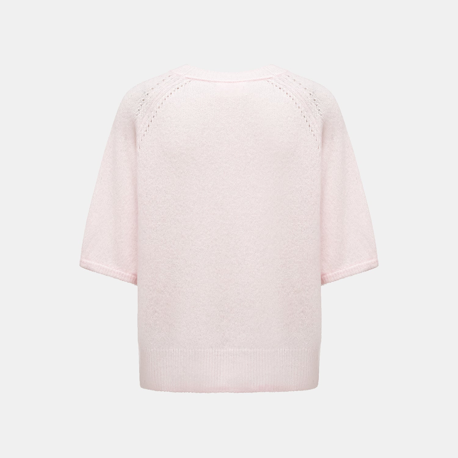 Autumn Diary Silk Cashmere Half Sleeve Top—Rose Water 
