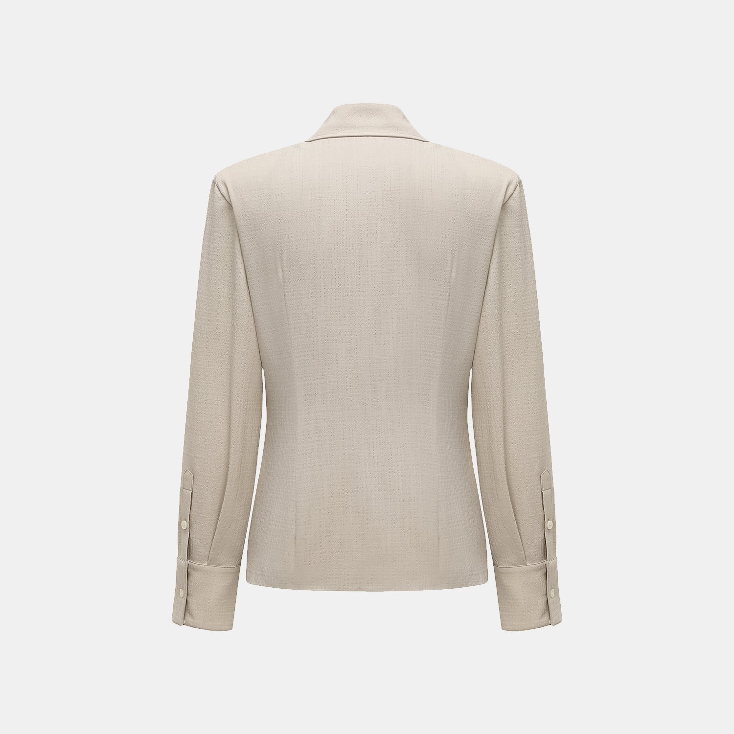 “Easy go Chic” 華夫格墊肩襯衫/短褲套裝—大象灰