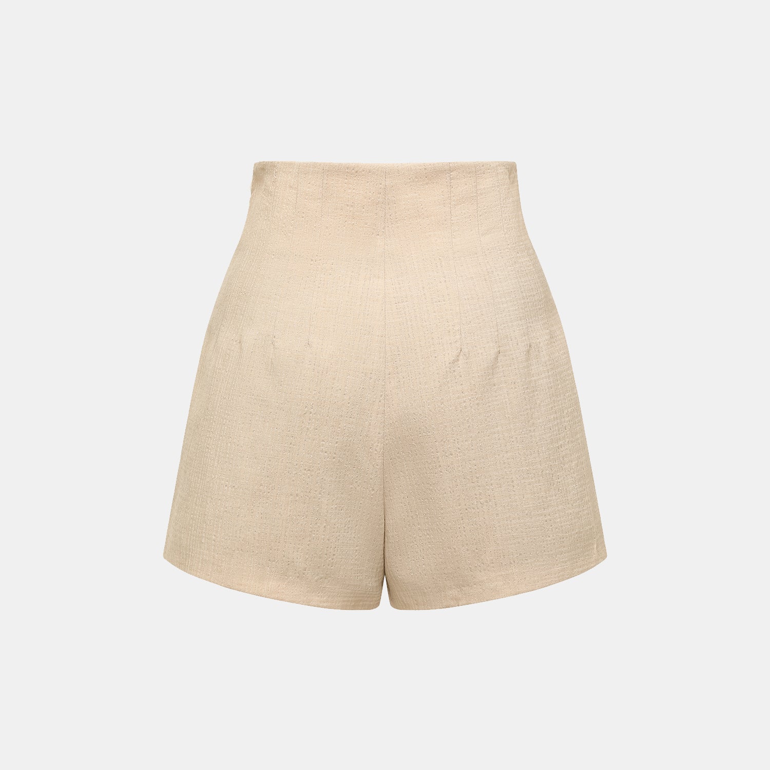 “Easy go Chic” 華夫格墊肩襯衫/短褲套裝—駝