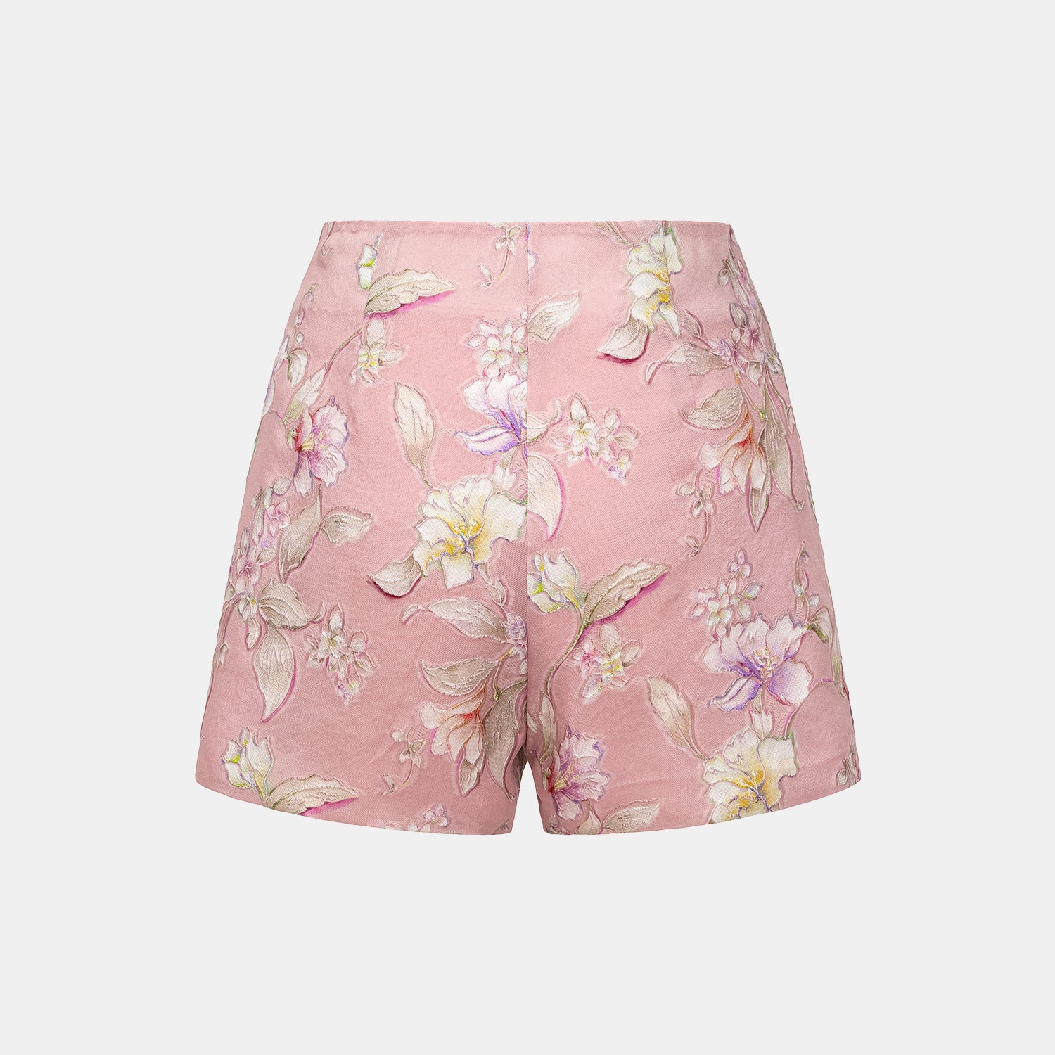 "Imperial Garden Teatime” 義大利手繪真絲面料短褲