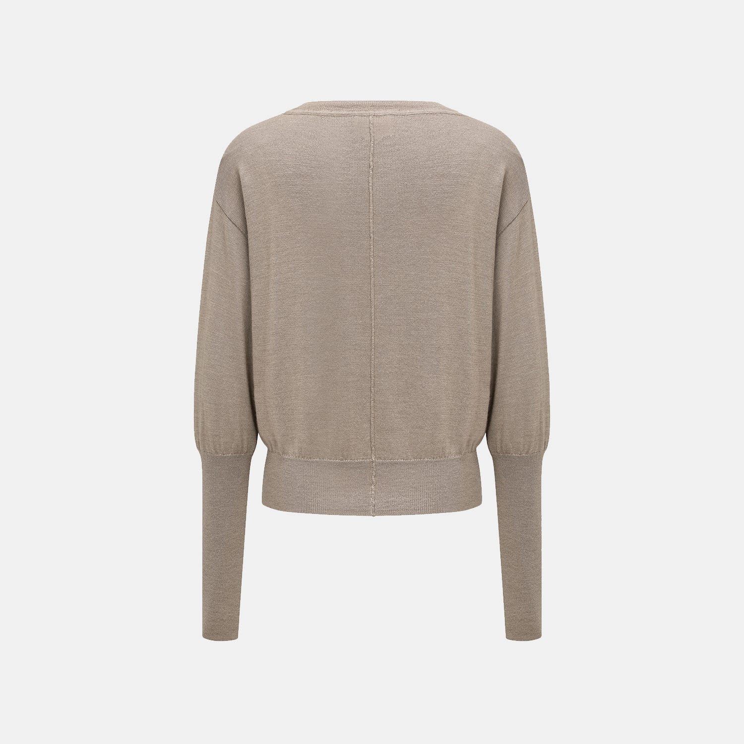 “Winter Diary” Silk Cashmere 針織蝙蝠袖針織上衣—咖