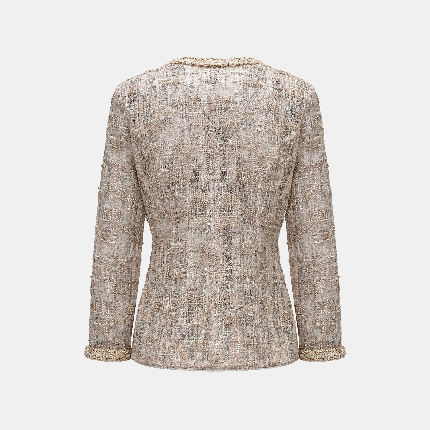 “Brunch at Ritz.” 奢華蕾絲畫藝珠繡外套—The Gilded Kiss克林姆之吻