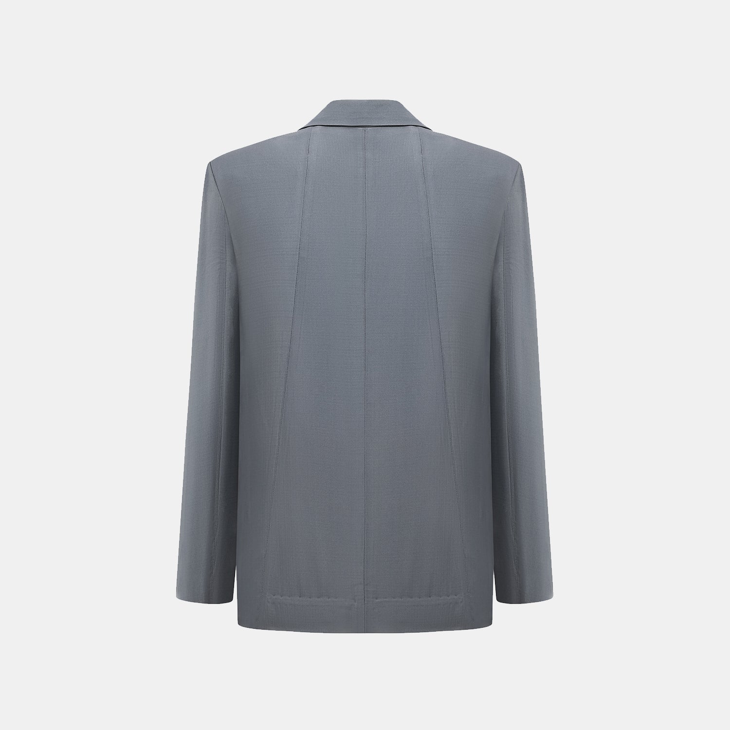 "Speak Sleek" 奢華輕薄麻感肌理醋酸Oversized西裝外套—Cloud