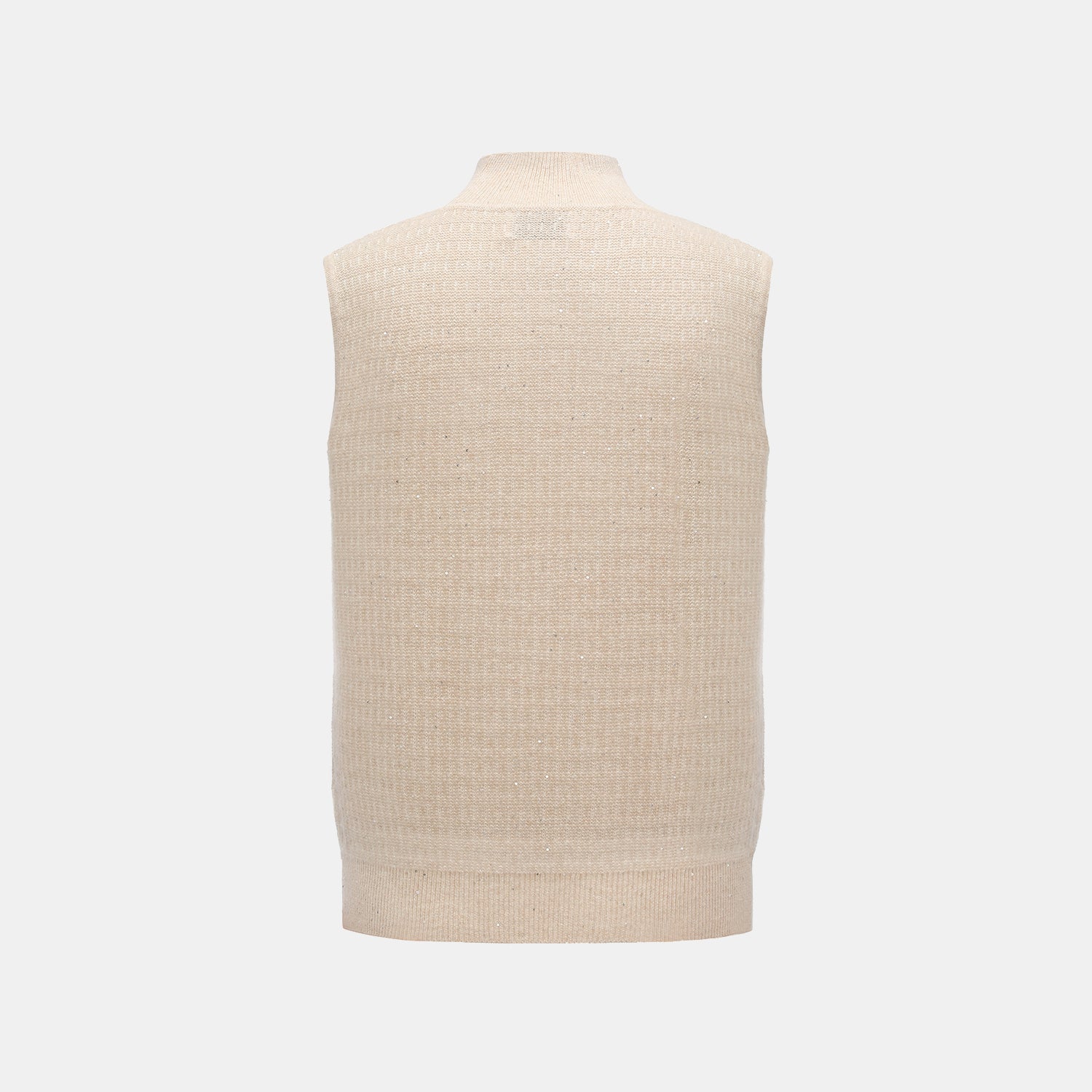 “Autumn Diary” 100% Cashmere極細絨柔星點高領針織背心—Dream of Wheatfield麥田之夢