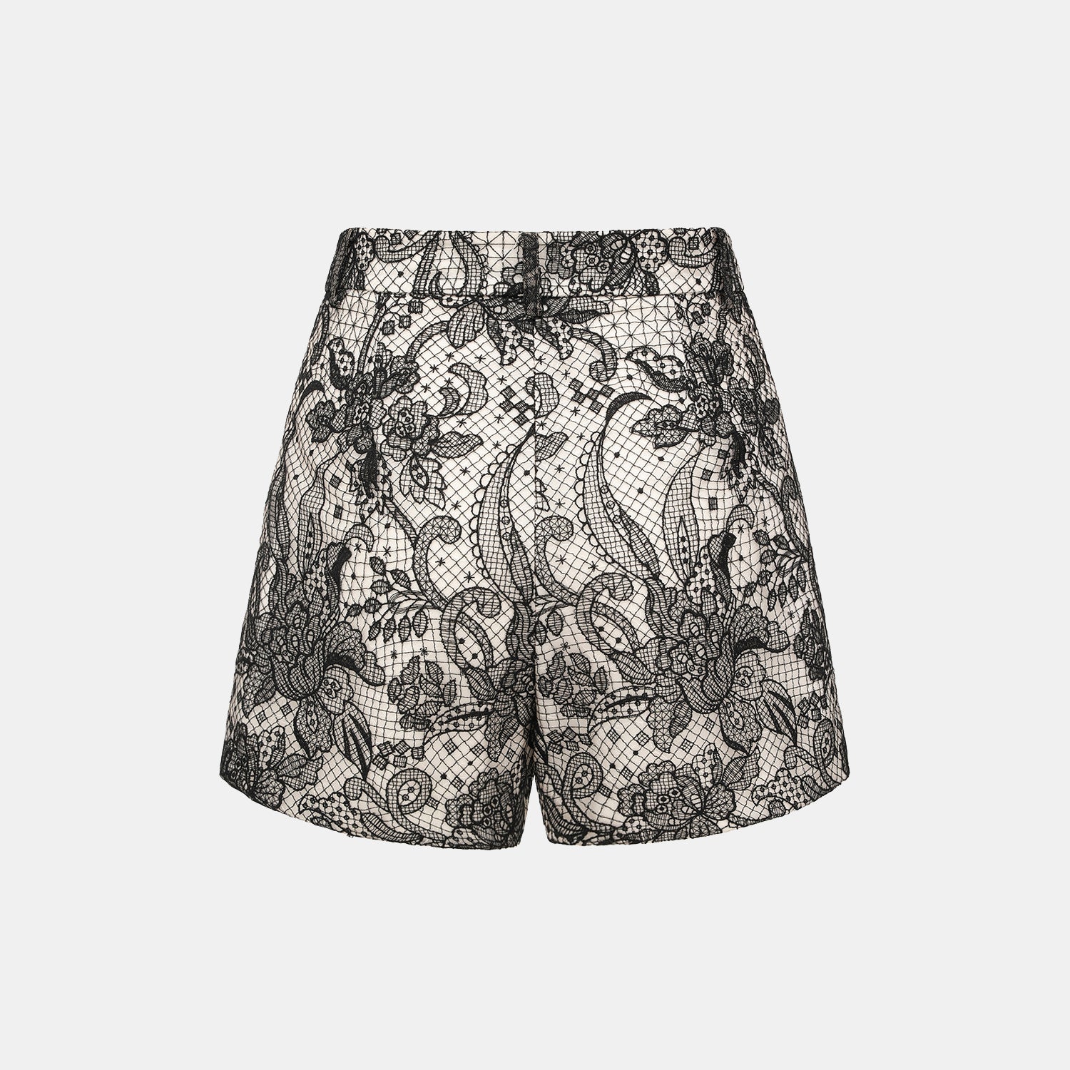 “Weekend At Monaco."鏤雕浮紋織花蕾絲短褲—Velvet Noir絲絨夜