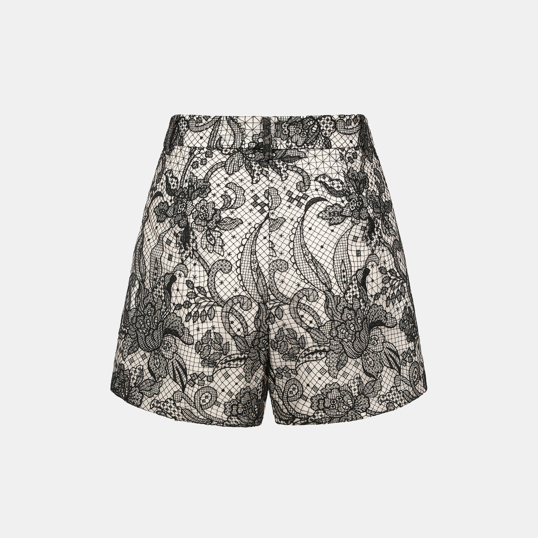 “Weekend At Monaco."鏤雕浮紋織花蕾絲短褲—Velvet Noir絲絨夜