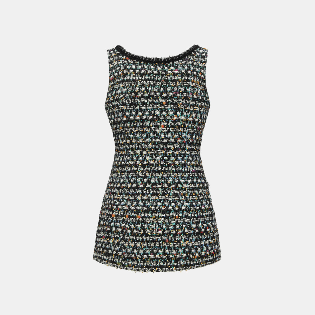 "Couture Impression."法國頂級羊毛棱光彩織花呢馬甲背心—Galaxy Jardin銀光花境