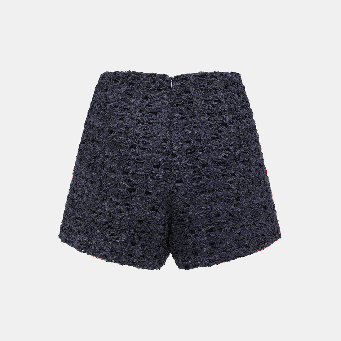 “Sloane Ave."繞畫織藝鏤花蕾絲短褲—Indigo Ballad布爾藍調