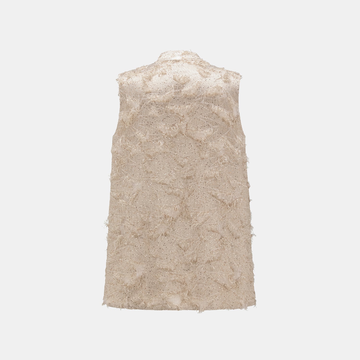 "Imperial Garden Teatime."義大利羽繡流蘇工藝輕國風背心—暮羽