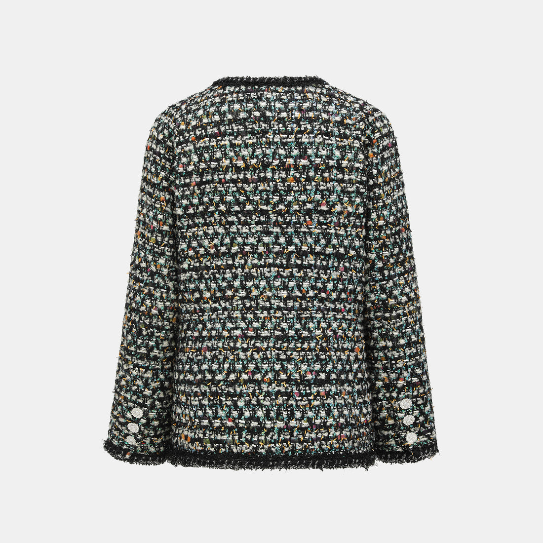 "Couture Impression."法國頂級羊毛棱光彩織花呢經典No.4外套—Galaxy Jardin銀光花境