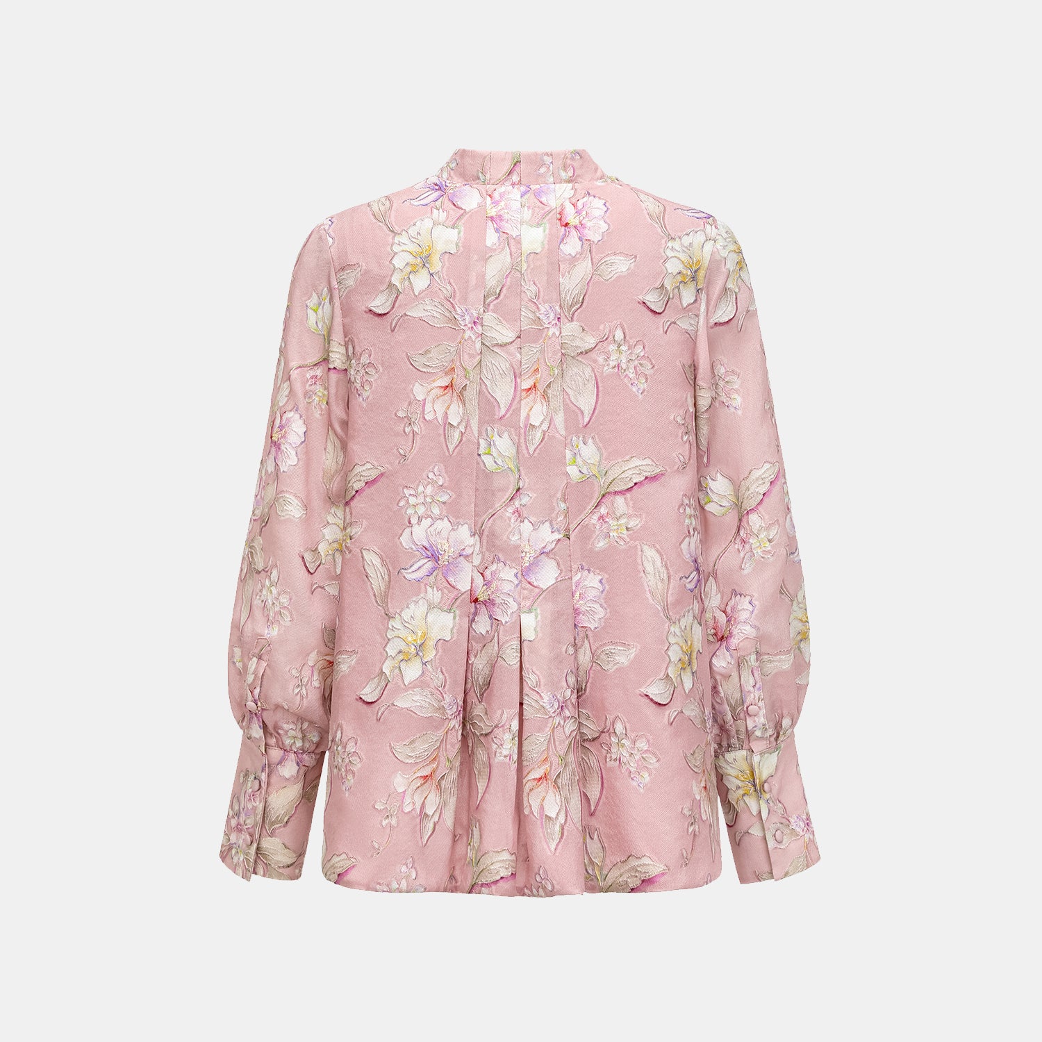 "Imperial Garden Teatime” 義大利手繪真絲面料特殊剪裁國風襯衫